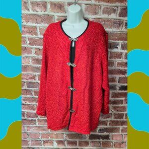Vintage Women's C.D. DANIELS Acrylic Button Down Jacket 3X-4X